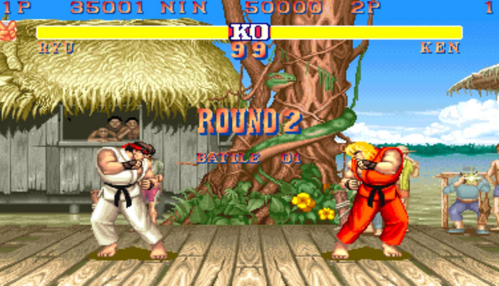 Street Fighter game at home